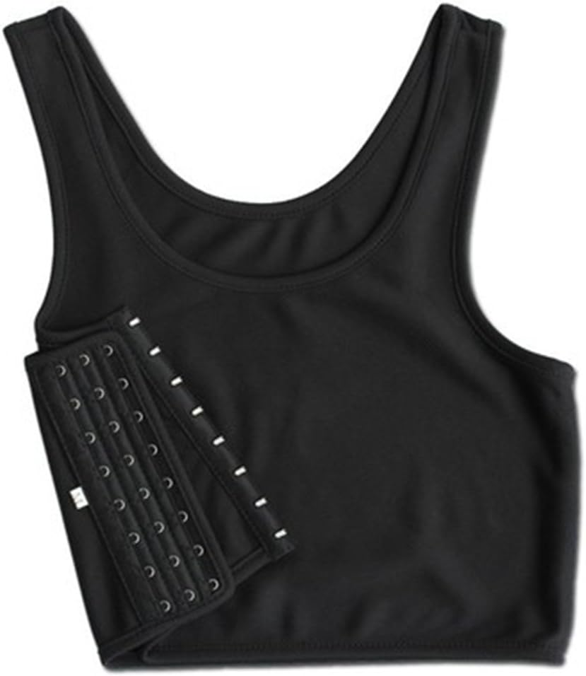 Women Hook Vest Top Lesbian Chest Tomboy Slim Fit Straps Tank Sports Bra Chest Binders Cosplay Corset