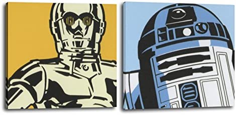 Set Von Zwei Tabellen Star Wars 25 X 25 Cms Drucken Auf Leinwand