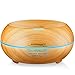 URPOWER Essential Oil Diffuser 230ml Aromatherapy Essential Oil Diffuser Humidifier, 7 Color LED Lights and Waterless Auto Shut-off-Wood Grain for Home Yoga