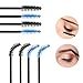 KEDSUM 100pcs Disposable Mascara Brushes,Bendable Mascara Wands with Soft Hair,Eye Lash Brushes/Eyebrow Applicator with 2 Colors,Cosmetic Makeup Brush Kit