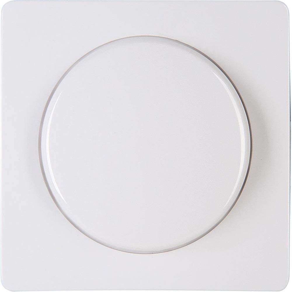 Kopp Paris Arctic White Dimmer Cover - 5.7 x 5.7 cm - IP20 Cover with Rotary Knob - Stylish Dimmer Switch Cover Made of Shiny Plastic LED Dimmer Cover