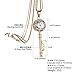 LOHOME Gorgeous Love Key to Be Full of Diamonds Pendant w/Long Sweater Necklace 31