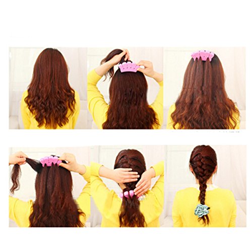 Luckyfine Hair Styling Set, Hair Styling Kit Hairdresser Accessories Magic Hair Clip Styling Pads Foam Sponge Bun Donut Hairpins Accessory Tool black