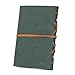 EvZ Leather Writing Journal Notebook, 5 Inches Vintage Nautical Spiral Blank String Diary Notepad Sketchbook Travel to Write in, Unlined Paper, Retro Pendants, Classic Embossed, Dark Green