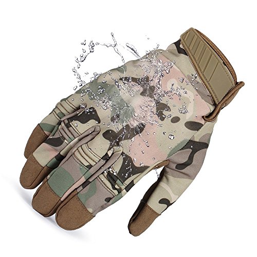 Autumn Water Cold Weather Waterproof Touch Screen Winter Warmer Fleece Bicycle Multicam Tactical Airsoft Army Hard Knuckle Full Finger Gloves - Thumbnail 2