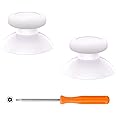 eXtremeRate Replacement Thumbsticks for Xbox Series X & S Controller, Joysticks Repair Kit for Xbox Wireless Controller, Custom Analog Stick Buttons for Xbox One S/X/Elite Controller - White