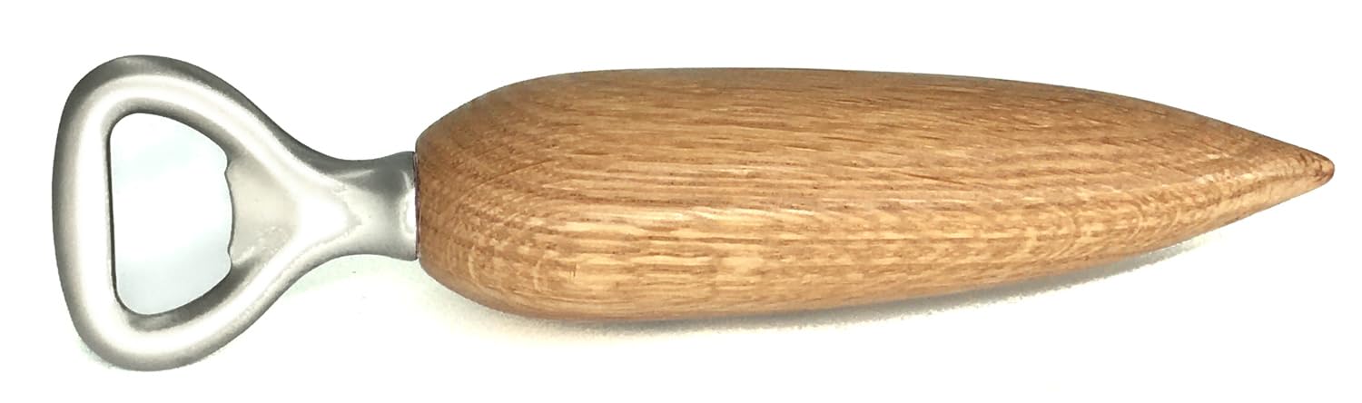 KokosnussEisen® - Premium Design Bottle Opener - Wooden Handle Oak Wood - Made in Germany