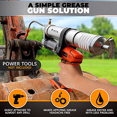 PTS Grease Gun Attachment for Cordless Drill Transform an Impact Driver