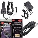 Casio Hitachi G'zOne Commando Charging Kit: Car Charger, House Charger and USB Charger with Free Antenna Booster and Anti Radiation Shield.