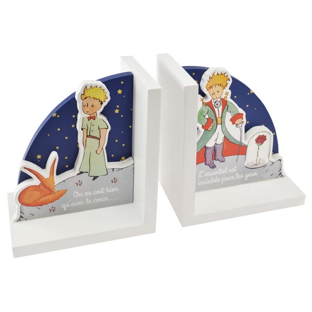 The Little Prince Wooden Bookends, Multicoloured, One Size, 2 Piece
