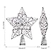 MAOYUE Christmas Tree Topper Rattan Lighted Tree Topper Battery Operated Rustic Star Tree Topper Built-in 10 LED Lights for Christmas Tree Decorations