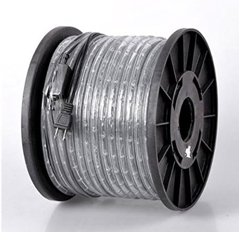 110v 2-wire Waterproof LED Rope Light Kit for Background Lighting,decorative Lighting,outdoor Decorative Lighting,christmas Lighting,trees,bridges,eaves (Rgb, 50ft/15m) White