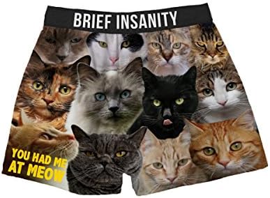 Cats You Had Me at Meow Silky Funny Boxer Shorts Gifts for Men Dad