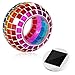 Pandawill Mosaic Glass Solar Powered Table Light,Waterproof Glass Ball Led Light with Color Changing for Outdoor Lawn,Yard,Festival Decorations …
