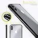 iPhone X Case,Clear Thin Hybrid Cute Armor Hard Back Defender Flexible Silicone TPU Gel Bumper Anti-Slip Scratch Shock-Proof Full Body Resistant Transparent Protective Cover for Apple iPhone X Black