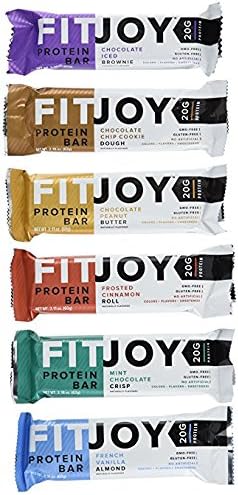 FitJoy Nutrition Protein Bar 6 Flavors Variety Pack - Box of 6