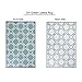 DII Reversible Outdoor Lattice Woven Rug, 4x6 Ft, Aqua
