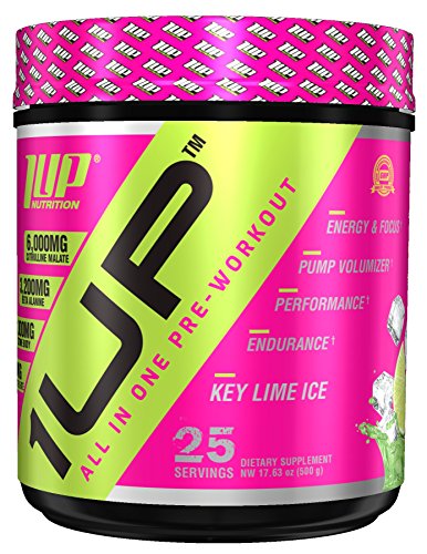 1UP Nutrition - PreWorkout for Women, Complete Workout Fuel (Key Lime Ice)