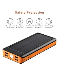 BONAI   Batería externa para iPhone, iPad, Samsung, LG y más (300 mAh, cargador portátil, tipo C y doble micro entrada, 4 puertos y salida tipo C), color azul