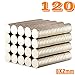 ELECFIND 8x2 120PCS Round Decoration Office Kitchen Refrigerator Whiteboard Magnets for Dry Erase Board (A/8x2mm), Silvery