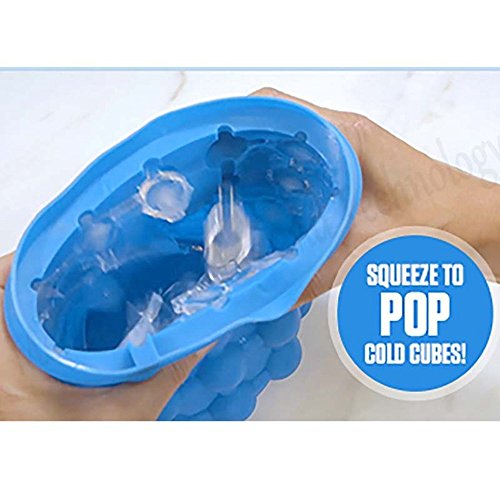 Bomach Ice Cube Maker Genie,Revolutionary Space Saving Ice Ball Maker Bucket Party Drink Tub Silicone Trays Mold Kitchen Tools for Chilling Burbon Whiskey,Cocktail,Beverages and More