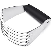 ALLTOP Pastry Shortening Blender Cutter,Stainless Steel Dough Masher for Butter, Biscuit,Baking, Kneading,Dough, Flakier and 