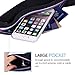 MoKo Sports Running Waist Pack, Outdoor Sweatproof Reflective Waist Belt, Fitness Workout Belt, Runner Belt, Dual Pouch Bag for iPhone 7, 6S, 5S, Galaxy J3, S6, S7 Edge, Pixel XL, Moto Z Droid, Purple