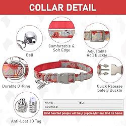 GAMUDA Small Pet Harness Collar and Leash Set, Step