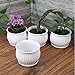 Plant pots - 5.5-inch Cylindrical Ceramic Planters with Connected Saucer, Round Modern Ceramic Garden pots - Succulent Medium-Sized Plant pots Set of 4 (Pure White)