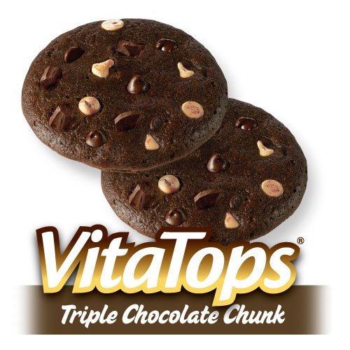Vitalicious VitaMuffin VitaTops, Triple Chocolate Chunk, 2-Ounce Packages (Pack of 24)