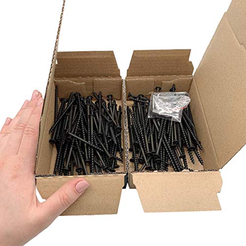 (150 Stück) Schwarz Phosphat Kohlenstoffstahl 4,2 x 75 mm Holzschrauben Trockenbauschrauben Spanplattenbefestigungen… – Bild 3