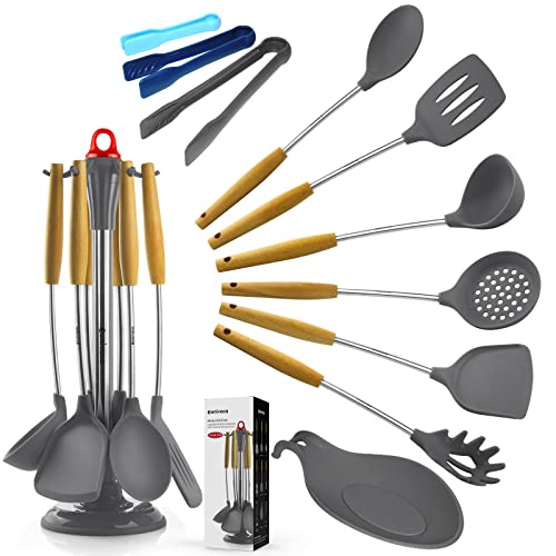 Sunivaca Spatulas Silicone Heat Resistant 600°F, Silicone Spatula Set