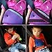 HSELL Pack of 2 Child Seat Belt Adjuster, Car Safety Cover Strap Adjuster Pad Harness, Comfortable Protection for Adult Children Keep Belt Away From Neck and Face, Made of Air Mesh Fabric (Black)
