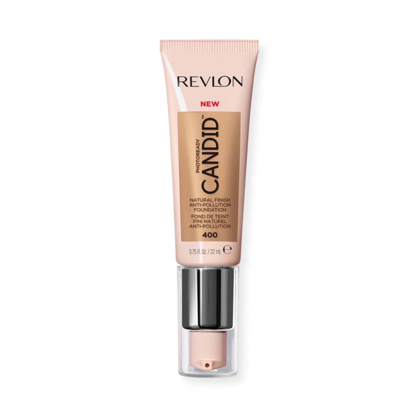 Revlon PhotoReady Candid Natural Finish Foundation, with Anti-Pollution, Antioxidant, Anti-Blue Light Ingredients, Macadamia (400), 22 ml