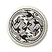 Celtic Dragon Round Porcelain Pendant On Braided Cord | Irish and Scottish Guardian Symbol