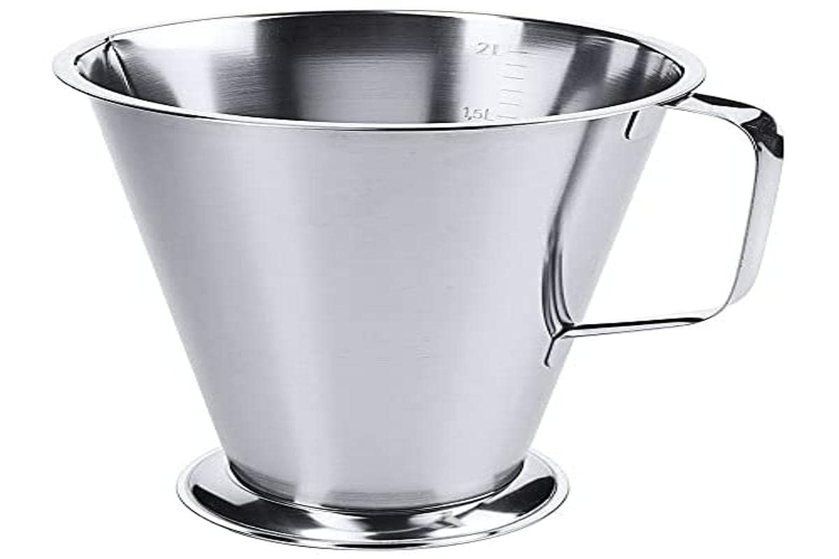 Stainless Steel Measuring Jug 2.2Ltr Kitchen Cooking Mug Cup Creamer Pitcher