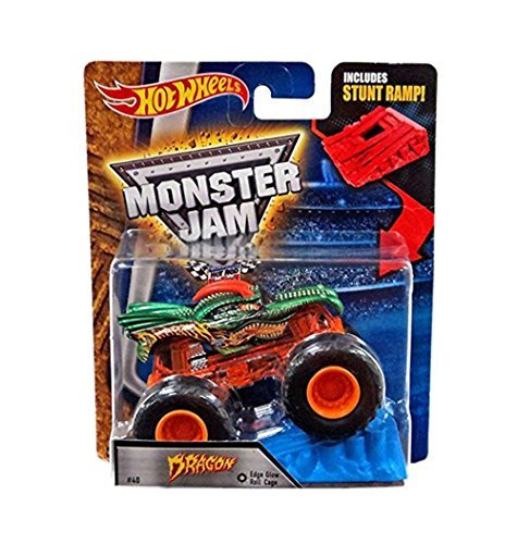 Hot Wheels Monster Jam 1:64 Scale - DRAGON NEW LOOK with Stunt Ramp #40