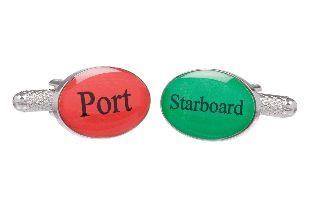 Nautical Port and Starboard Shirt Cufflinks