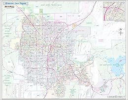 Greater Las Vegas Clark County Detailed Region Wall Map Zip Codes Laminated 45 X36 Metro Maps Amazon Com Books