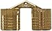 SOSS Mortise Mount Invisible Barrel Hinge, Solid Brass, Satin Brass Finish, 14mm Diameter, 3/4