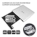 JOKDEER USB 3.0 External DVD-RW Drive Burner All-aluminum Ultra Slim Portable DVD Rewriter Burner CD/DVD-RW Writer Burner for Laptop and Desktop PC Windows and Linux OS Apple Mac Macbook Pro (Silver)