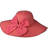 Women's Straw Wide Large Brim Floppy Flax Bow Bowknot Sun Summer Beach Cap Hat