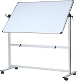 VIZ-PRO Double-Sided Magnetic Revolving Whiteboard Aluminium Frame 1500x1200