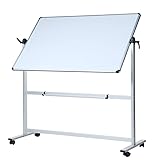 VIZ-PRO Double-Sided Magnetic Mobile Whiteboard, 96