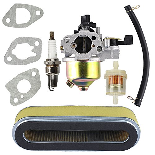 Hipa Carburetor with Air Filter Tune Up Kit for Honda GXV120 HR194 HR195 HR214 HR215 HRA214 HRA215 Lawn Mower