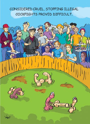 Cock Fight Birthday Greeting Card