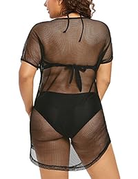 Vestido de playa para dama con malla hueca