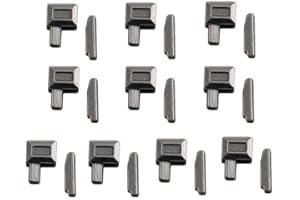 Zipper Repair Kit for Metal Zippers, 10 Pairs Insertion Pin & Slider Retainer Set - DIY Zip Fix Replacement for Jackets, Jean