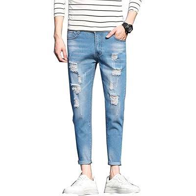 Soinga Men's Taped Skinny Denim Jeans Blue Jamaica Ubuy