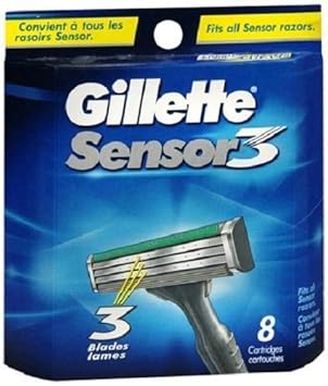 Auslaufmodell Gillette Sensor3 Rasierklingen, 8 Stück